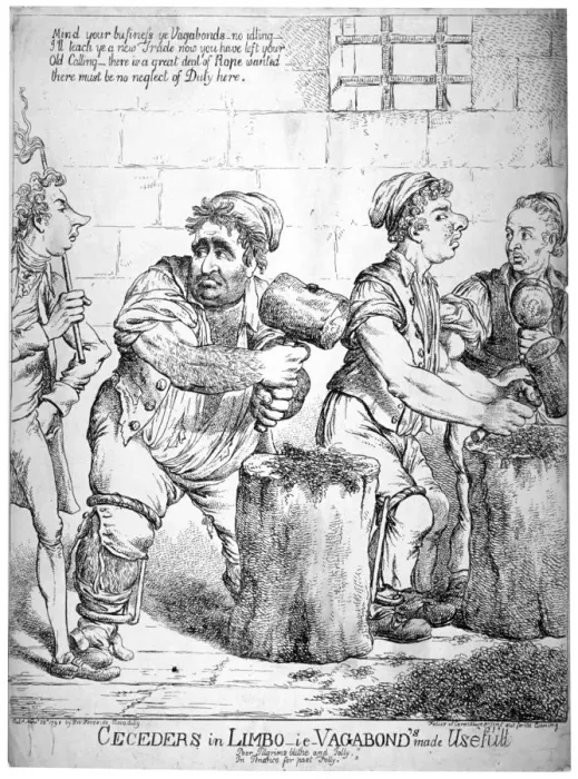 Framed Print : Ceceders in Limbo - ie - vagabonds made usefull... 1798. Artist Framed Print : Ceceders in Limbo - ie - vagabonds made usefull... 1798. Artist