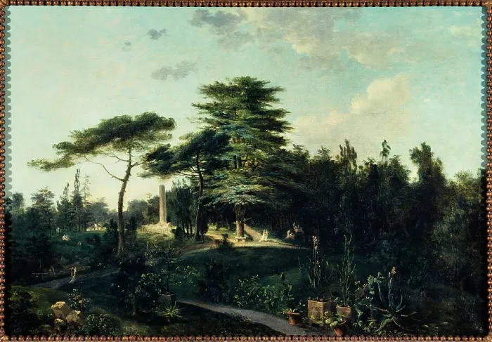 Framed Print : The Cedar of Lebanon, in the Jardin des Plantes, c1800. Creator: Jean-Pierre Houel Framed Print : The Cedar of Lebanon, in the Jardin des Plantes, c1800. Creator: Jean-Pierre Houel