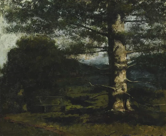 Framed Print : Cedar Tree at Hauteville, c. 1868. Creator: Courbet, Gustave (1819-1877) Framed Print : Cedar Tree at Hauteville, c. 1868. Creator: Courbet, Gustave (1819-1877)