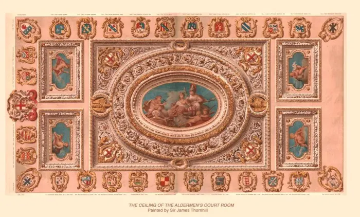 Framed Print : The Ceiling of the Aldermens Court Room, 1886. Artist: Sir James Thornhill Framed Print : The Ceiling of the Aldermens Court Room, 1886. Artist: Sir James Thornhill