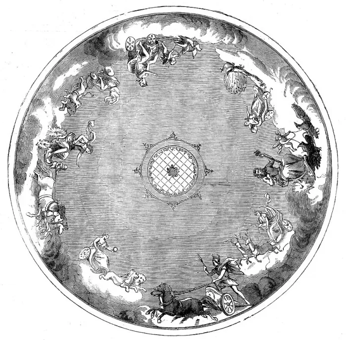 Framed Print : Ceiling of Astley's Theatre, 1858. Creator: Unknown Framed Print : Ceiling of Astley's Theatre, 1858. Creator: Unknown
