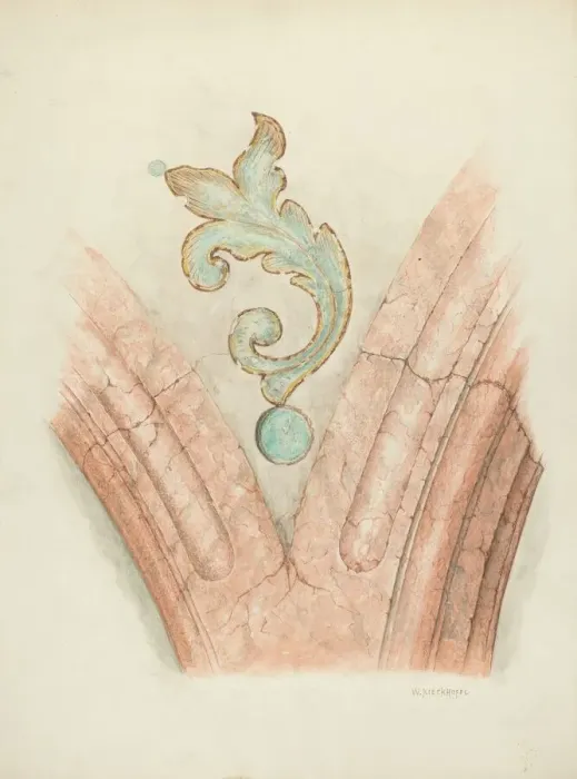 Framed Print : Ceiling Decoration, c. 1940. Creator: William Kieckhofel Framed Print : Ceiling Decoration, c. 1940. Creator: William Kieckhofel