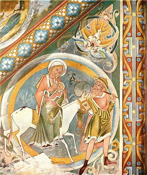 Ceiling decoration in the Chapel of Saint-Julien, Le Petit-Quevilly, Normandy, France, (1928)