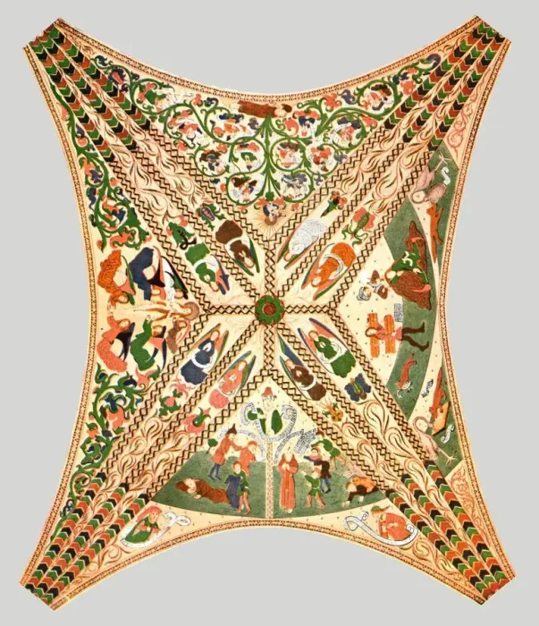 Framed Print : Ceiling decoration in Floda Church, Flodafors, Sodermanland County, Sweden, (1928) Framed Print : Ceiling decoration in Floda Church, Flodafors, Sodermanland County, Sweden, (1928)
