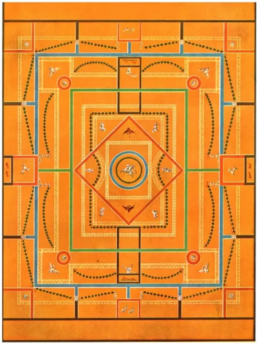 Framed Print : Ceiling decoration, Pompeii, Italy, (1928). Creator: Unknown Framed Print : Ceiling decoration, Pompeii, Italy, (1928). Creator: Unknown