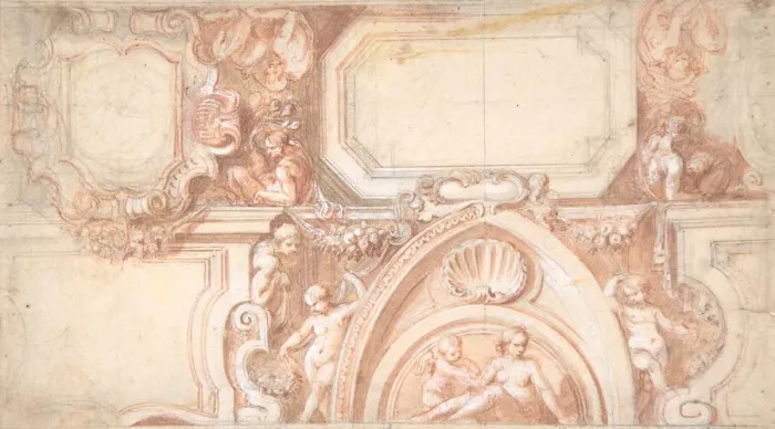 Framed Print : Ceiling Design, 1633-1703. Creator: Matias Arteaga y Alfaro Framed Print : Ceiling Design, 1633-1703. Creator: Matias Arteaga y Alfaro