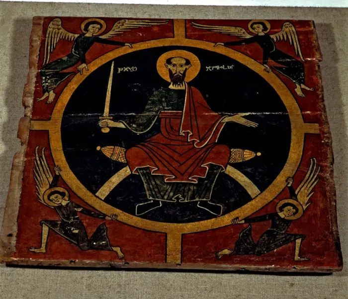 Framed Print : Ceiling with the figure of Apostle Saint Paul, supposedly from Oros, Pallars Sobirà Framed Print : Ceiling with the figure of Apostle Saint Paul, supposedly from Oros, Pallars Sobirà