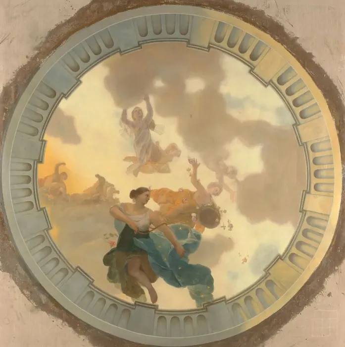 Framed Print : Ceiling painting of Diana and her companions, c.1676-c.1682. Creator: Gerard de Lairesse Framed Print : Ceiling painting of Diana and her companions, c.1676-c.1682. Creator: Gerard de Lairesse