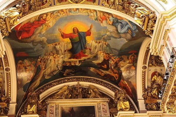 Ceiling, St Isaacs Cathedral, St Petersburg, Russia, 2011. Artist: Sheldon Marshall