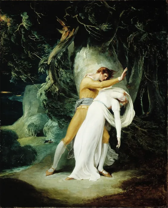 Framed Print : Celadon and Amelia, 1793. Creator: William Hamilton Framed Print : Celadon and Amelia, 1793. Creator: William Hamilton