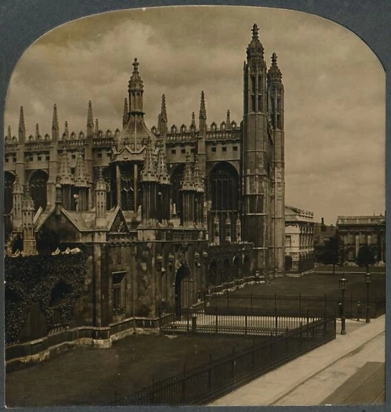 Celebrated Gothic chapel of Kings College, Cambridge, England, c1910. Creator: Unknown