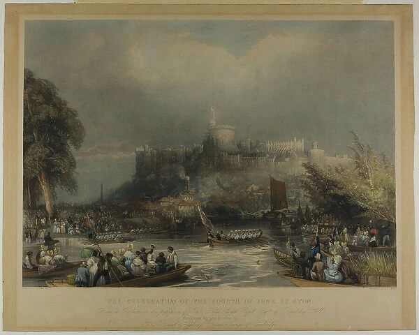Celebration of the Fourth of June at Eton, 1837. Creator: C. O. Lewis