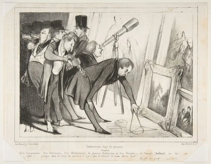 Framed Print : Celebrrrre Jury de Peinture... published in Le Charivari, March 16, 1840, March 16, 1840 Framed Print : Celebrrrre Jury de Peinture... published in Le Charivari, March 16, 1840, March 16, 1840