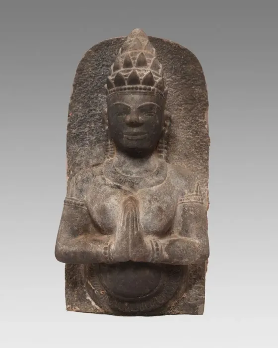Framed Print : Celestial Beauty (Apsara) in Adoration, Champa period, about 1100. Creator: Unknown Framed Print : Celestial Beauty (Apsara) in Adoration, Champa period, about 1100. Creator: Unknown