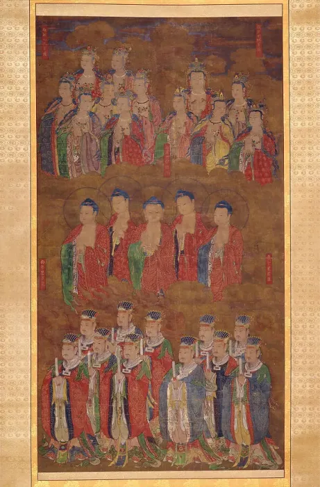 Framed Print : Celestial Buddhas and Deities of the Northern, Western, and Central Dipper Constell... c1450-c1550. Creator: Anon Framed Print : Celestial Buddhas and Deities of the Northern, Western, and Central Dipper Constell... c1450-c1550. Creator: Anon
