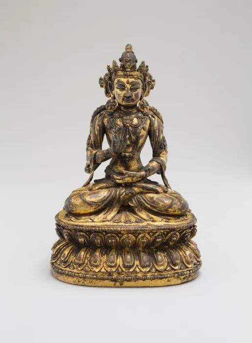 Framed Print : One of the Five Celestial Buddhas, Seated with Hands in Framed Print : One of the Five Celestial Buddhas, Seated with Hands in