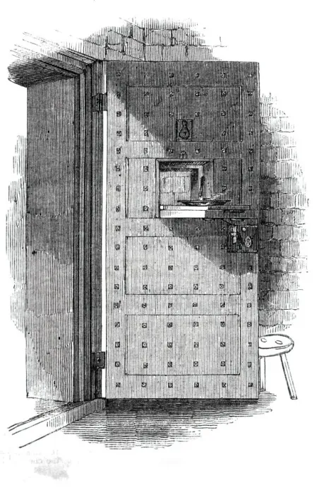 Framed Print : Cell door, 1842. Creator: Unknown Framed Print : Cell door, 1842. Creator: Unknown