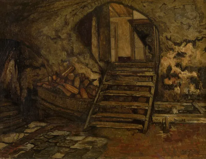 Framed Print : Cellar, 1873. Creator: Willem Linnig II Framed Print : Cellar, 1873. Creator: Willem Linnig II