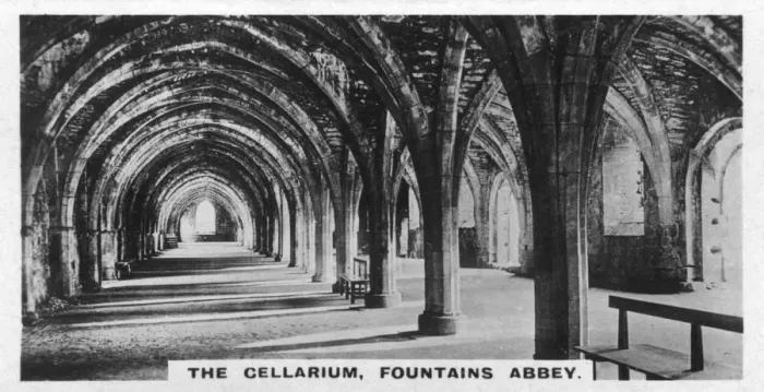 Framed Print : The Cellarium, Fountains Abbey, Yorkshire, c1920s Framed Print : The Cellarium, Fountains Abbey, Yorkshire, c1920s