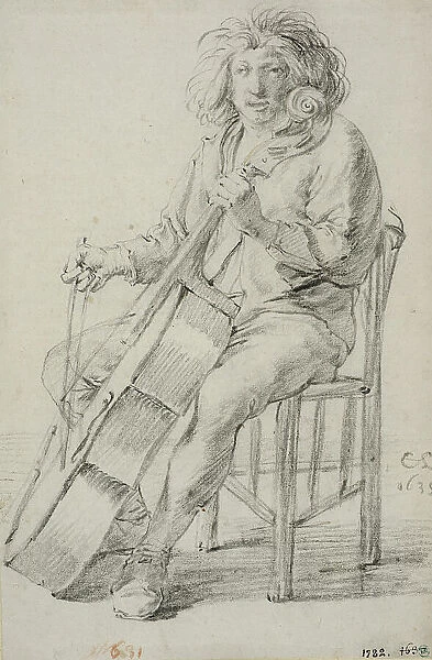Cello player. Creator: Cornelis Saftleven