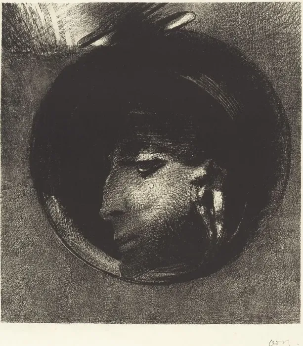 Framed Print : Cellule Auriculaire (Auricular Cell), 1894. Creator: Odilon Redon Framed Print : Cellule Auriculaire (Auricular Cell), 1894. Creator: Odilon Redon