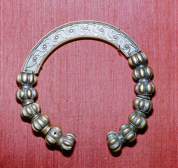 Celtic bronze collar (torc), Dumfriesshire, Scotland, c1st century