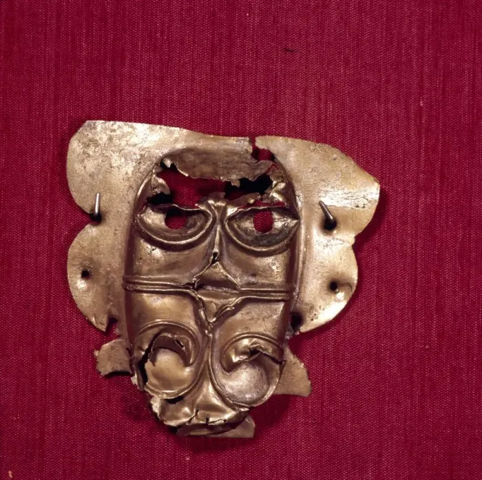 Framed Print : Celtic Bronze Mount of Stylised Human Head, Stanwick, Yorkshire, c1st century Framed Print : Celtic Bronze Mount of Stylised Human Head, Stanwick, Yorkshire, c1st century