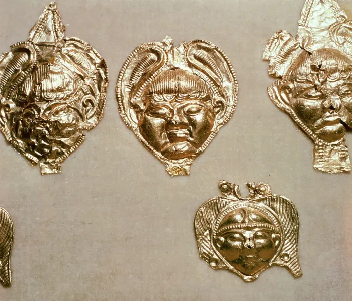 Framed Print : Celtic gold mounts, Birkenfeld, Germany, 5th - 4th century BC Framed Print : Celtic gold mounts, Birkenfeld, Germany, 5th - 4th century BC