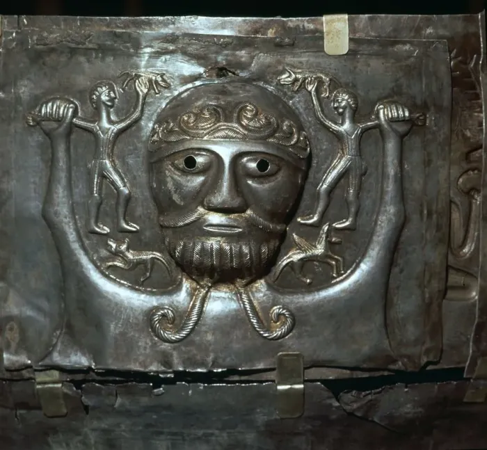 Framed Print : Detail from the Celtic Gundestrop Cauldron, 3rd century Framed Print : Detail from the Celtic Gundestrop Cauldron, 3rd century