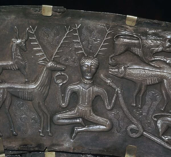 Detail from the Celtic Gundestrop Cauldron, 3rd century