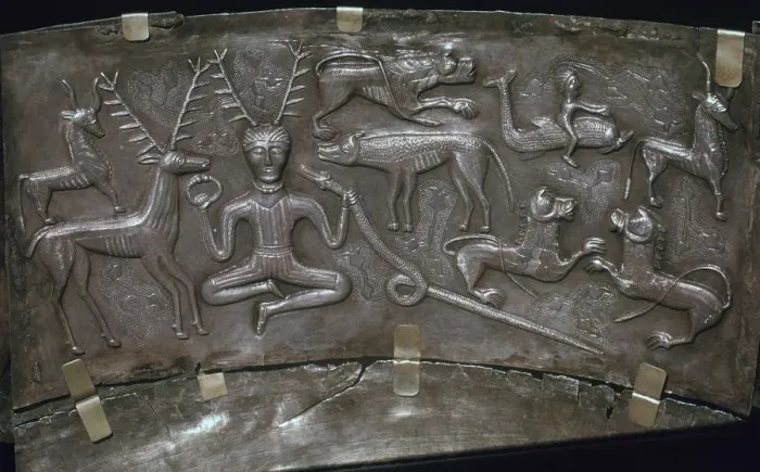 Framed Print : Detail from the Celtic Gundestrop Cauldron, 3rd century Framed Print : Detail from the Celtic Gundestrop Cauldron, 3rd century