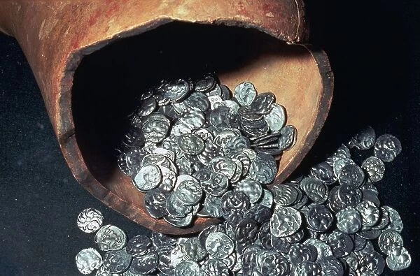 Celtic silver coins from a hoard