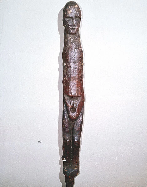 Celtic wood male idol, Ralaghan, Co. Cork, Ireland, c1st century BC