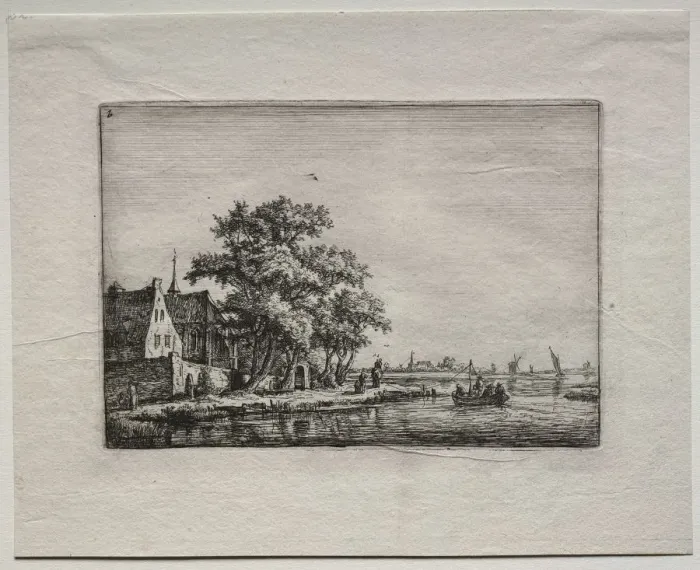 Framed Print : The Cemetery by the Canal. Creator: Anthonie Waterloo (Dutch, 1609 / 10-1690) Framed Print : The Cemetery by the Canal. Creator: Anthonie Waterloo (Dutch, 1609 / 10-1690)