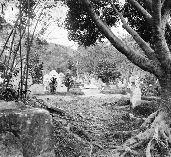 Framed Print : Cemetery, Happy Valley, Hong Kong, 1868 / 1871. Creator: John Thomson Framed Print : Cemetery, Happy Valley, Hong Kong, 1868 / 1871. Creator: John Thomson