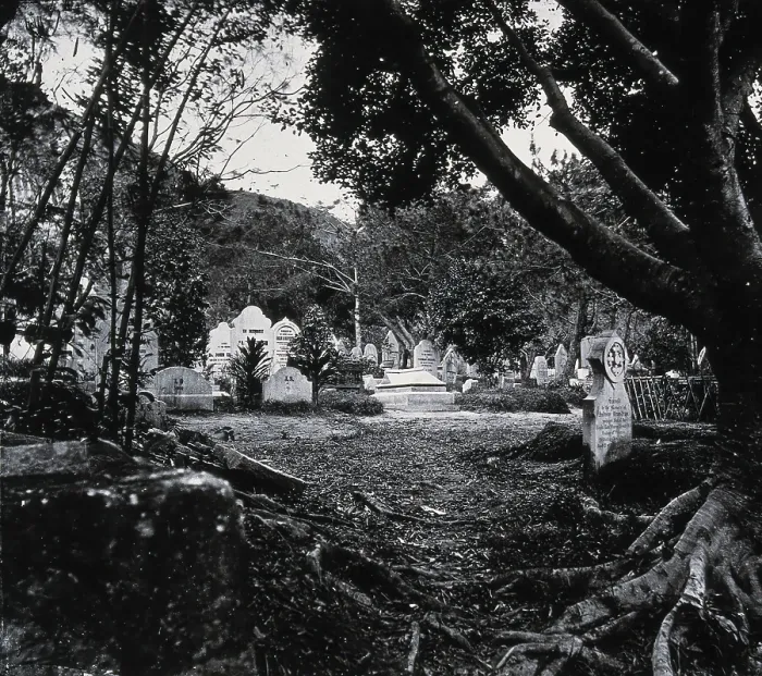 Framed Print : Cemetery, Happy Valley, Hong Kong, 1981 (from a negative of 1868 / 1871). Creator: John Thomson