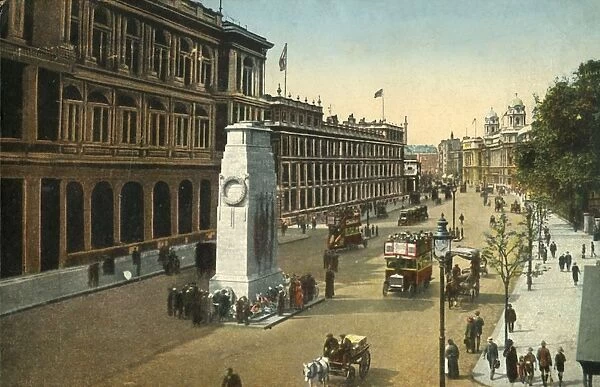 The Cenotaph, Whitehall, London, c1920. Creator: Unknown