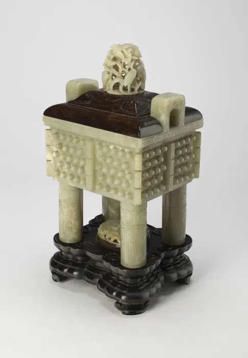 Framed Print : Censer in the Form of an Ancient Bronze Rectangular Cauldron (Fangding) Framed Print : Censer in the Form of an Ancient Bronze Rectangular Cauldron (Fangding)