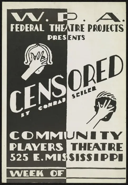 Framed Print : Censored, [193-]. Creator: Unknown