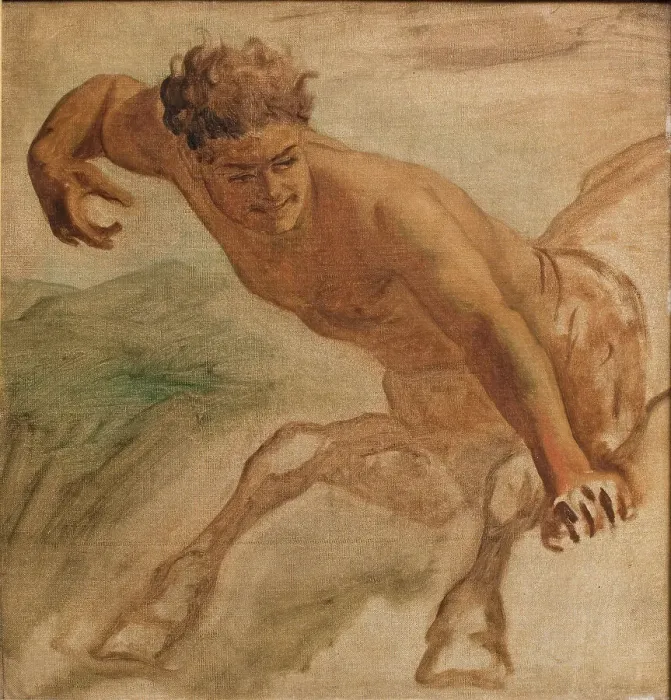 Framed Print : Centaur, 1866. Creator: Ludvig Abelin Schou Framed Print : Centaur, 1866. Creator: Ludvig Abelin Schou