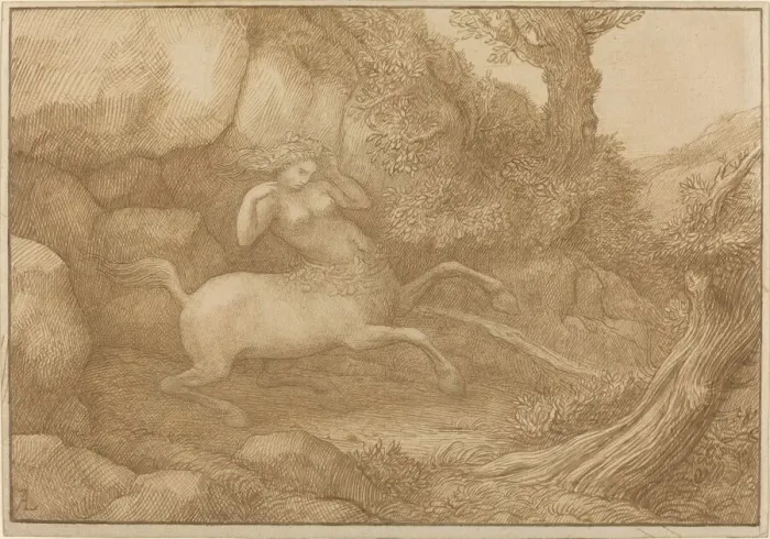 Framed Print : Centaur Woman. Creator: Alphonse Legros Framed Print : Centaur Woman. Creator: Alphonse Legros