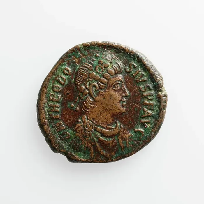 Framed Print : Centenionalis with Theodosius I, A.D. 379-395. Creator: Unknown Framed Print : Centenionalis with Theodosius I, A.D. 379-395. Creator: Unknown