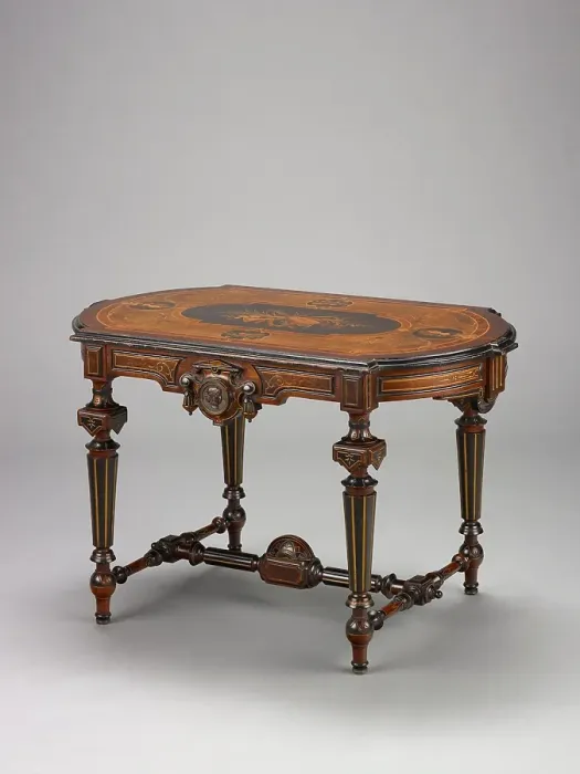 Framed Print : Center table, about 1870. Creator: Unknown Framed Print : Center table, about 1870. Creator: Unknown