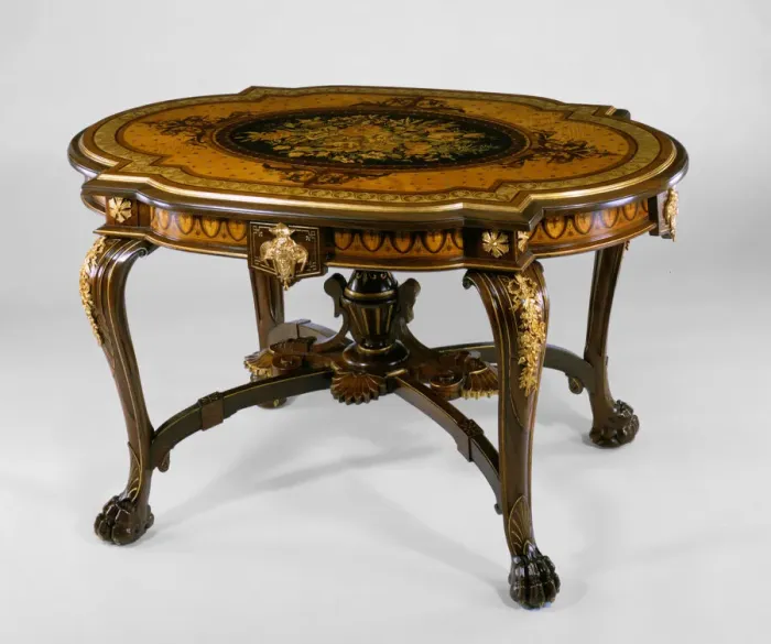 Framed Print : Center Table, c. 1862. Creators: Unknown, Joseph Cremer Framed Print : Center Table, c. 1862. Creators: Unknown, Joseph Cremer