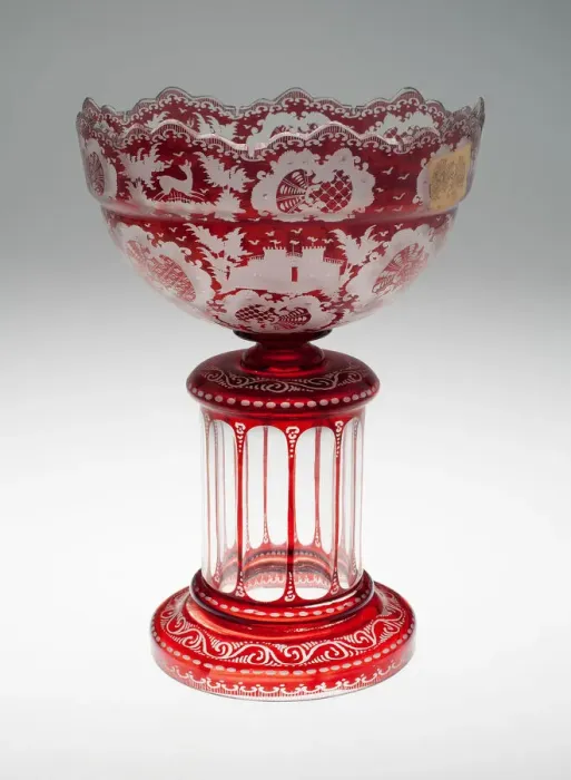 Framed Print : Centerpiece, Bohemia, c. 1840 / 50. Creator: Bohemia Glass Framed Print : Centerpiece, Bohemia, c. 1840 / 50. Creator: Bohemia Glass