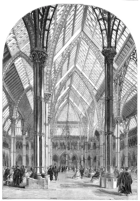 Framed Print : The Central Court and Arcades of the Oxford University Museum, 1860. Creator: Unknown Framed Print : The Central Court and Arcades of the Oxford University Museum, 1860. Creator: Unknown