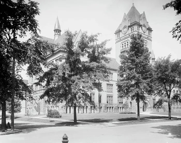 Framed Print : Central High School, Detroit, Mich. between 1910 and 1920. Creator: Unknown Framed Print : Central High School, Detroit, Mich. between 1910 and 1920. Creator: Unknown