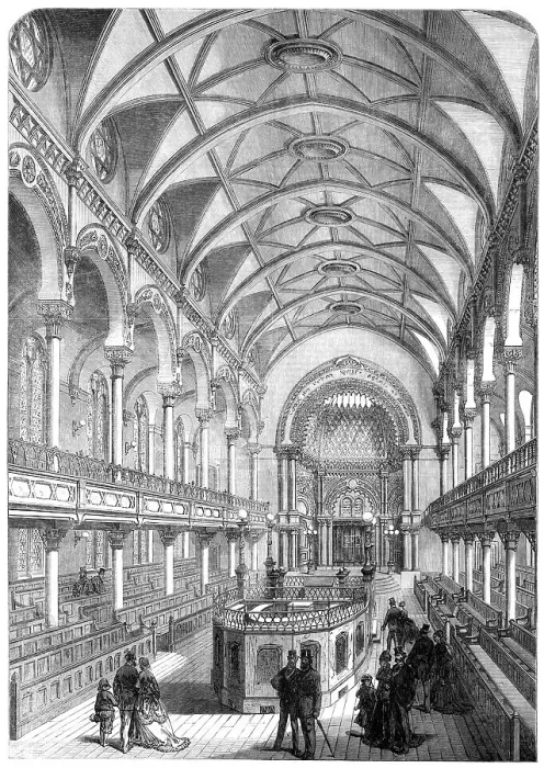 Framed Print : The Central Jewish Synagogue, Great Portland-Street, 1870. Creator: Unknown Framed Print : The Central Jewish Synagogue, Great Portland-Street, 1870. Creator: Unknown