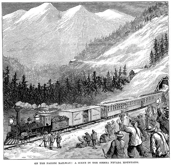 Central Pacific Railraod in the Sierra Nevada mountains, c1875