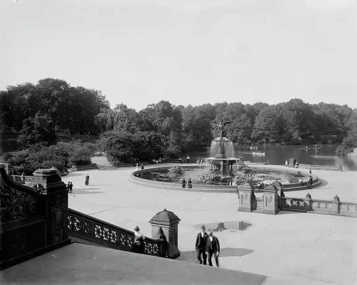Framed Print : Central Park, New York, the fountain (i.e. Bethesda Fountain), c1901. Creator: Unknown Framed Print : Central Park, New York, the fountain (i.e. Bethesda Fountain), c1901. Creator: Unknown
